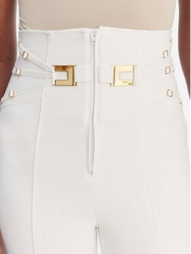 Elisabetta Franchi Spodnie materiałowe PA-158-61E2-V350 Biały Skinny Fit