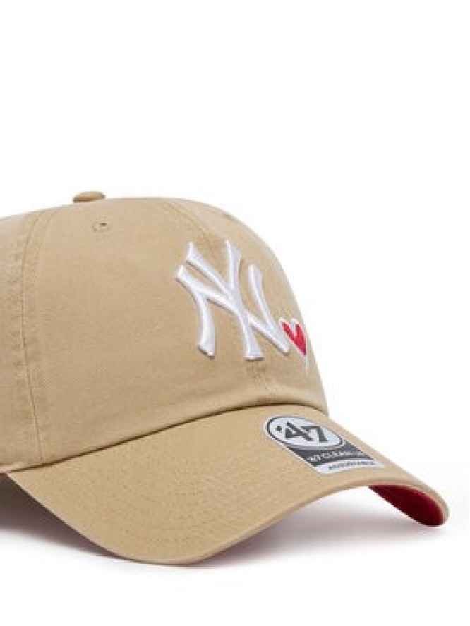 47 Brand Czapka z daszkiem MLB New York Yankees Icon '47 CLEAN UP B-ICONC17GWS Khaki