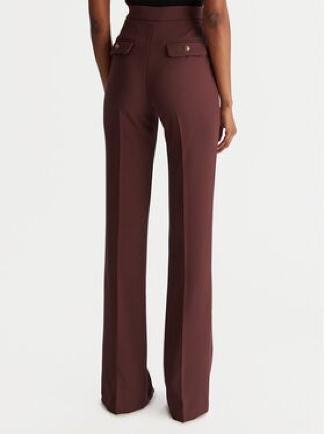 Elisabetta Franchi Spodnie materiałowe PA-141-57E2-V420 Bordowy Regular Fit