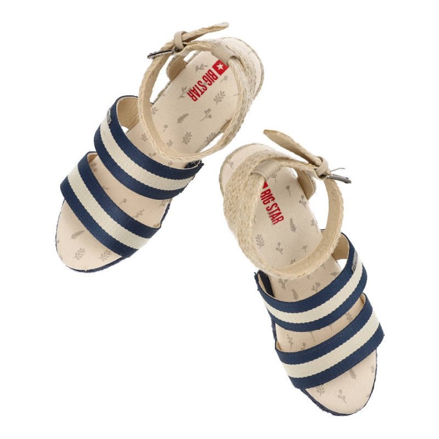 Beżowe Sandały Big Star Stylowe Espadryle Damskie