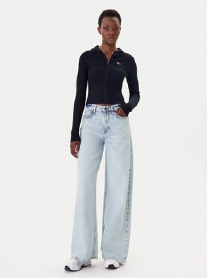 Tommy Jeans Kardigan DW0DW20974 Czarny Slim Fit