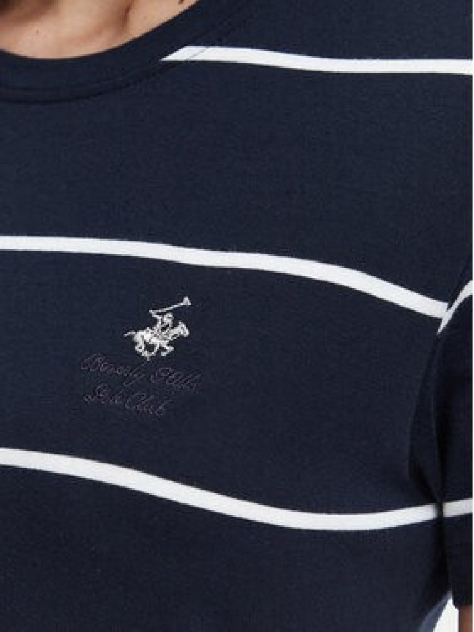Beverly Hills Polo Club T-Shirt P-SS26W-TS0162 Granatowy Regular Fit
