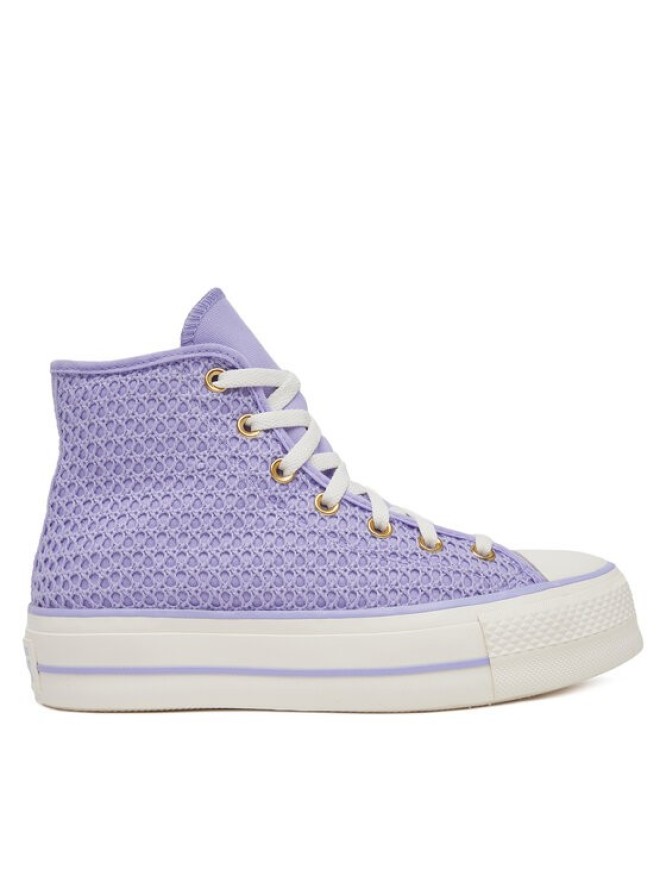 Converse Trampki Chuck Taylor All Star Lift Platform Knit Kadın Mor A13644C Fioletowy