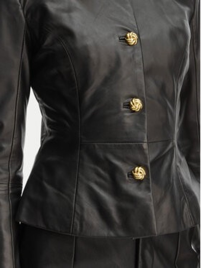 Marciano Guess Kurtka skórzana G6GL02 L0083 Czarny Regular Fit