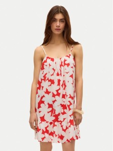 Vero Moda Sukienka letnia Dicthe 10323634 Czerwony Regular Fit