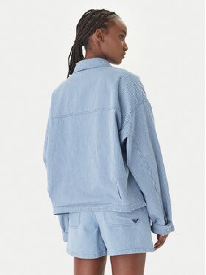 Roxy Kurtka jeansowa Beachfront Bliss ERJJK03702 Błękitny Regular Fit