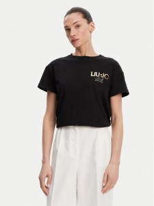 Liu Jo T-Shirt WA5007 JS923 Czarny Relaxed Fit