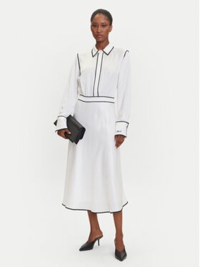 KARL LAGERFELD Sukienka koszulowa A3W13021 Écru Regular Fit