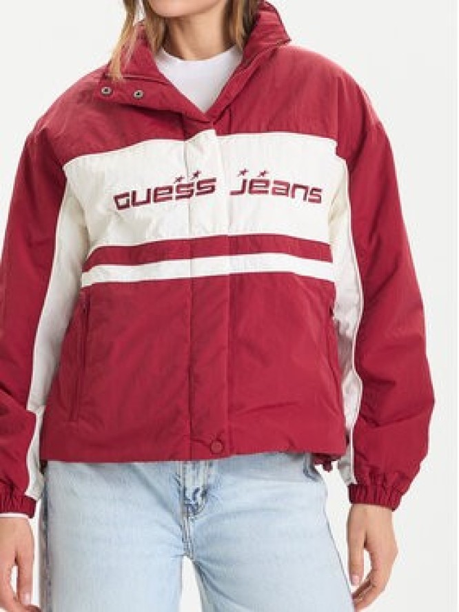 Guess Jeans Kurtka przejściowa W5BL11 WGYL2 Czerwony Regular Fit
