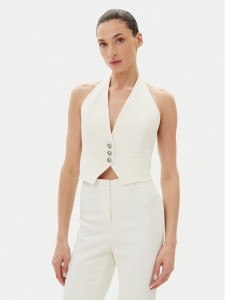 PINKO Kamizelka 104931 A213 Biały Regular Fit