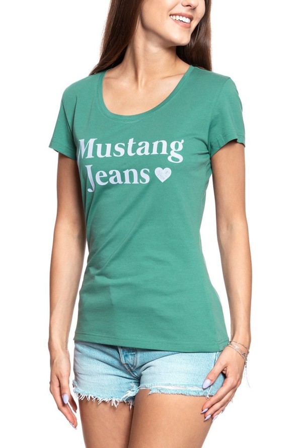 MUSTANG T SHIRT DAMSKI Alexia C Print Deep Sea 1009391 6318