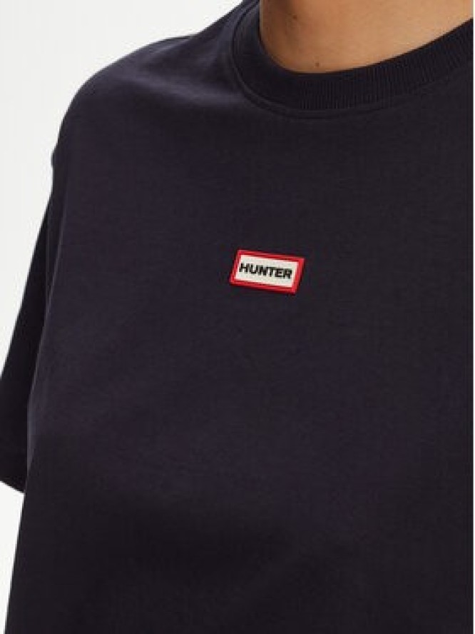 Hunter T-Shirt Leona HARW0070251 Granatowy Boxy Fit