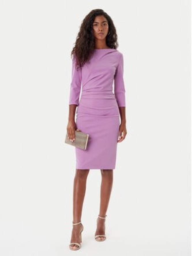 Rinascimento Sukienka koktajlowa CFC0126154003 Różowy Slim Fit