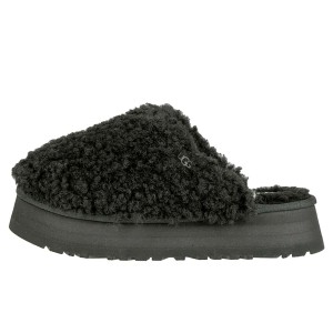 Czarne Kapcie Ugg Australian Maxi Curly Platform Damskie