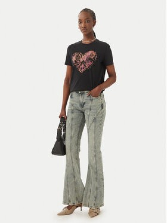 Desigual T-Shirt Tiger 26SWTK53 Szary Regular Fit
