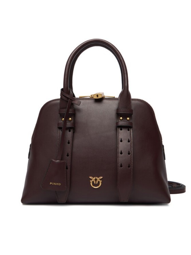 PINKO Torebka Bowling Bag Medium AI 25-26 PLTT 105906 A0QO Bordowy