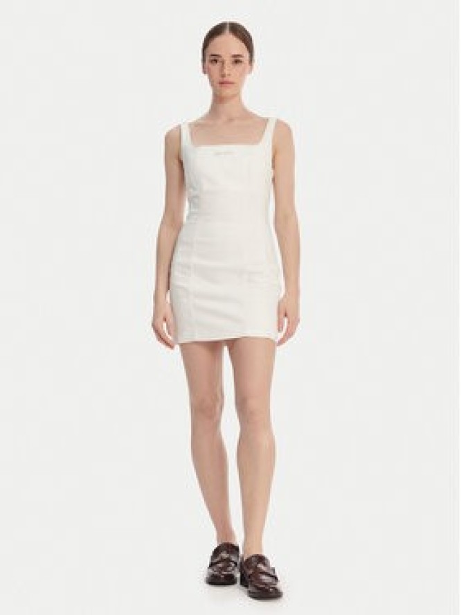 Guess Jeans Sukienka jeansowa W6GK00 D7871 Écru Regular Fit