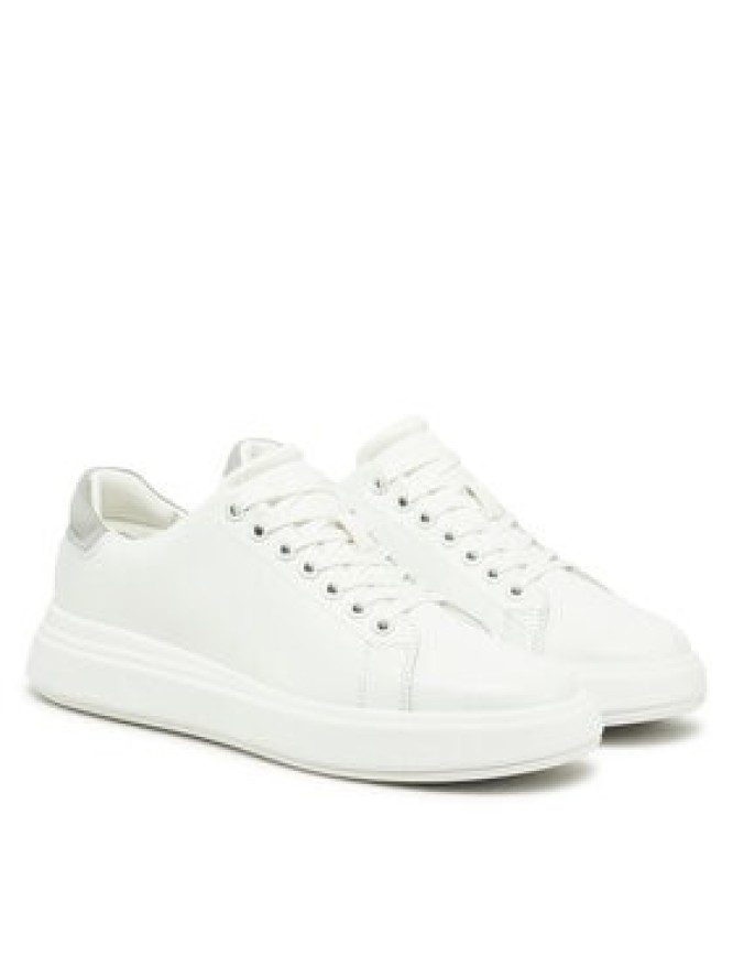 Calvin Klein Sneakersy Cupsole Lace Up - Suede Bt HW0HW02404 Biały