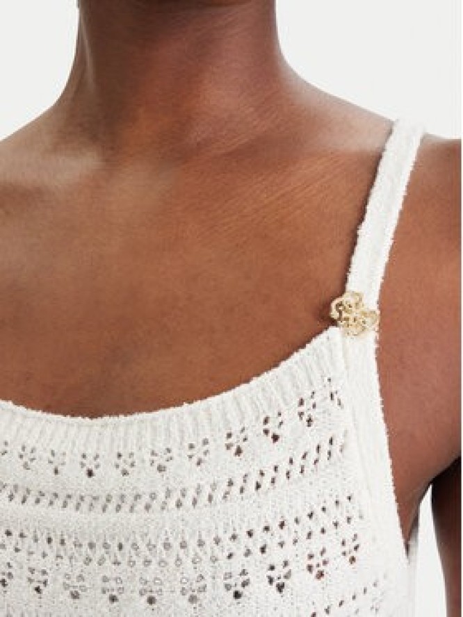 Guess Sweter W6GR11 Z0593 Biały Regular Fit