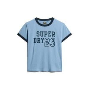 Damska dopasowana koszulka Superdry Athletic Essentials Ringer