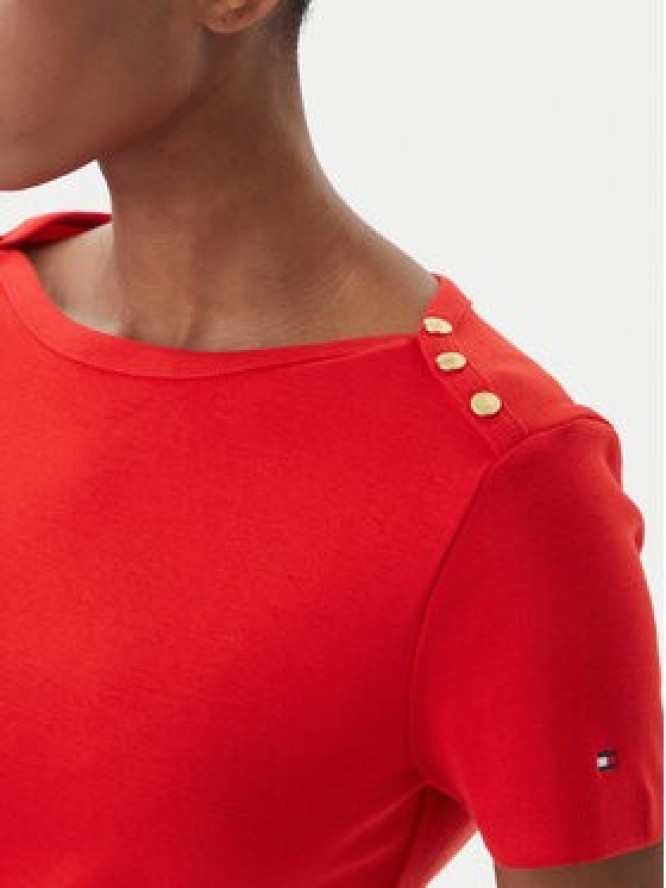 Tommy Hilfiger T-Shirt WW0WW49250 Czerwony Slim Fit