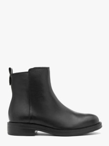 Czarne botki ze skóry licowej
