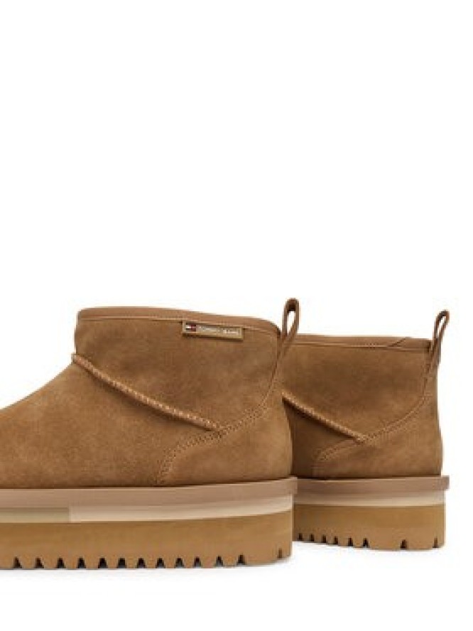 Tommy Jeans Śniegowce Tjw Flatform Snow Boot Suede EN0EN02841 Brązowy