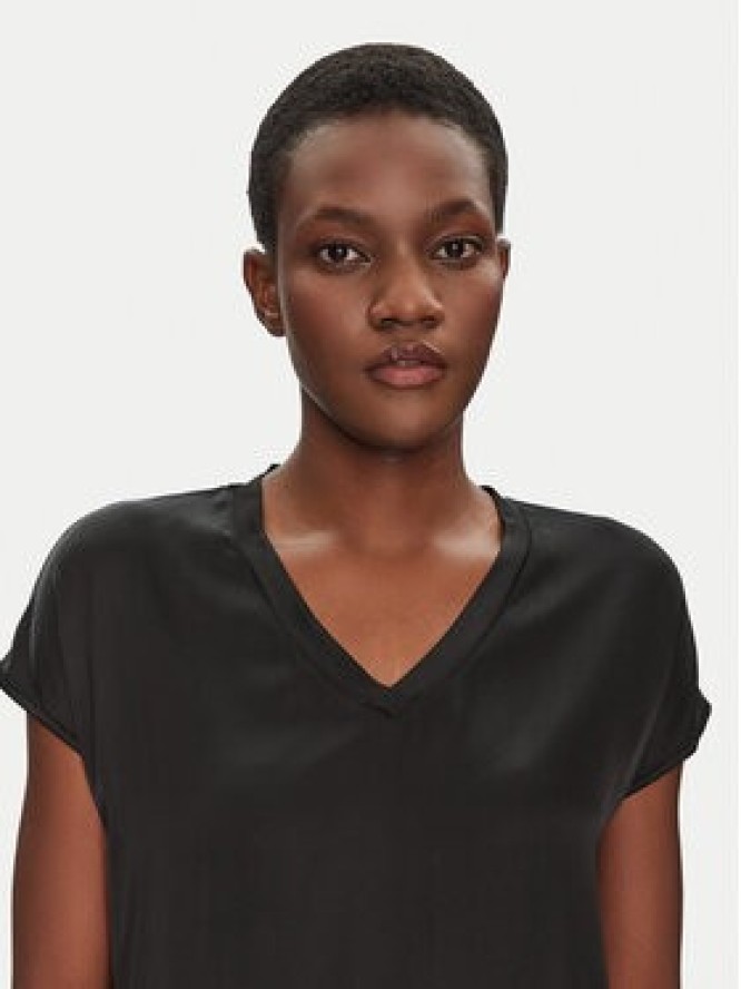 ViCOLO Bluzka TD0009 Czarny Relaxed Fit