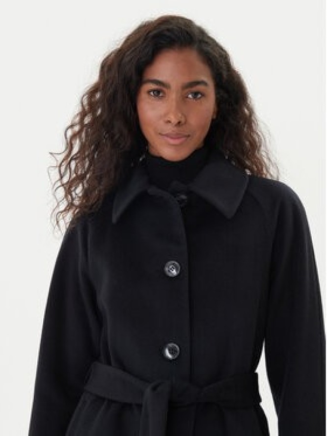 LAUREN RALPH LAUREN Płaszcz wełniany 297P04140001 Czarny Regular Fit