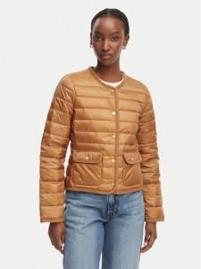 Tommy Hilfiger Kurtka przejściowa WW0WW49660 Brązowy jasny Slim Fit