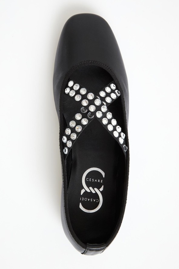 Baleriny damskie skórzane CESARE CASADEI