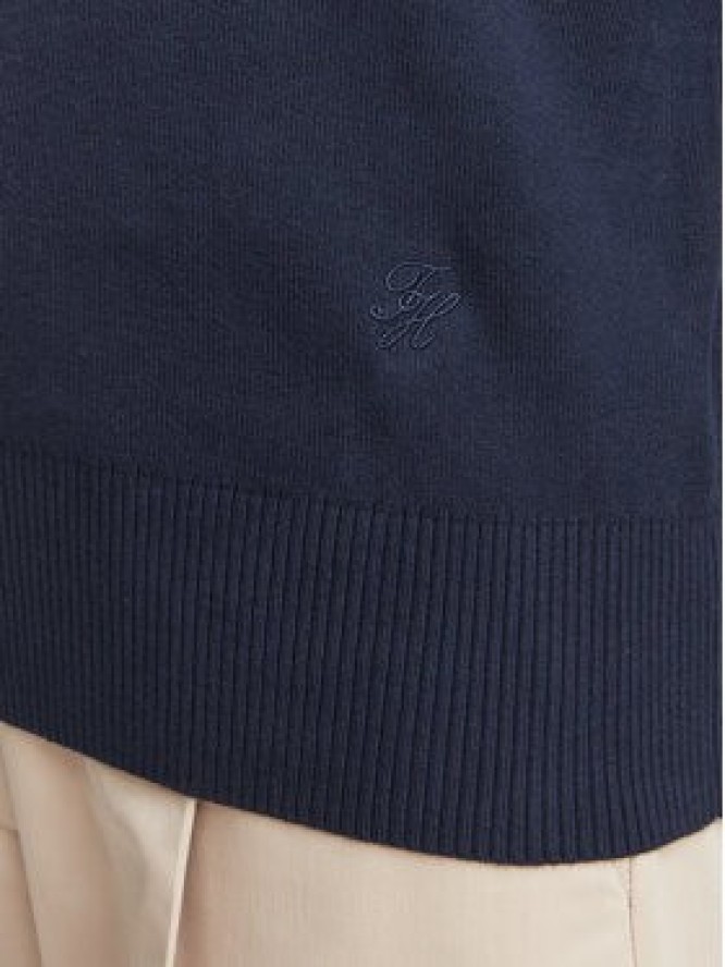 Tommy Hilfiger Sweter WW0WW52298 Granatowy Regular Fit
