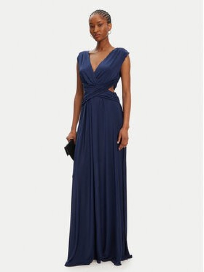 ACCESS FASHION Sukienka wieczorowa 53-3389-391 Niebieski Slim Fit