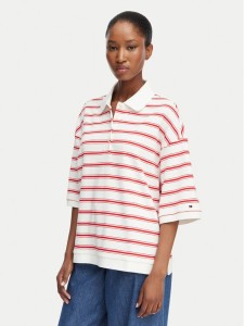 Tommy Hilfiger Polo WW0WW50026 Kolorowy Oversize