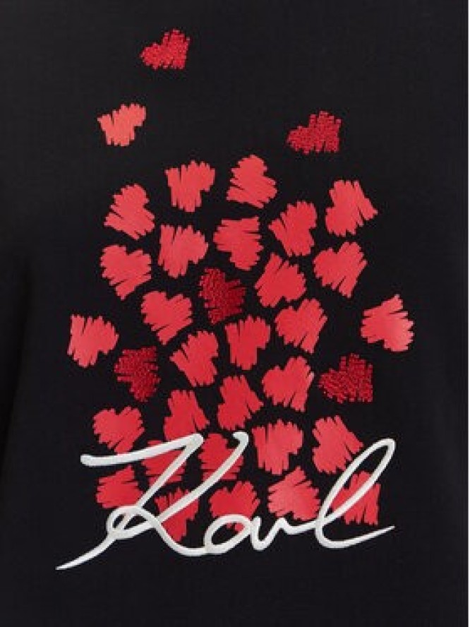 KARL LAGERFELD Bluza A3W20006 Czarny Regular Fit