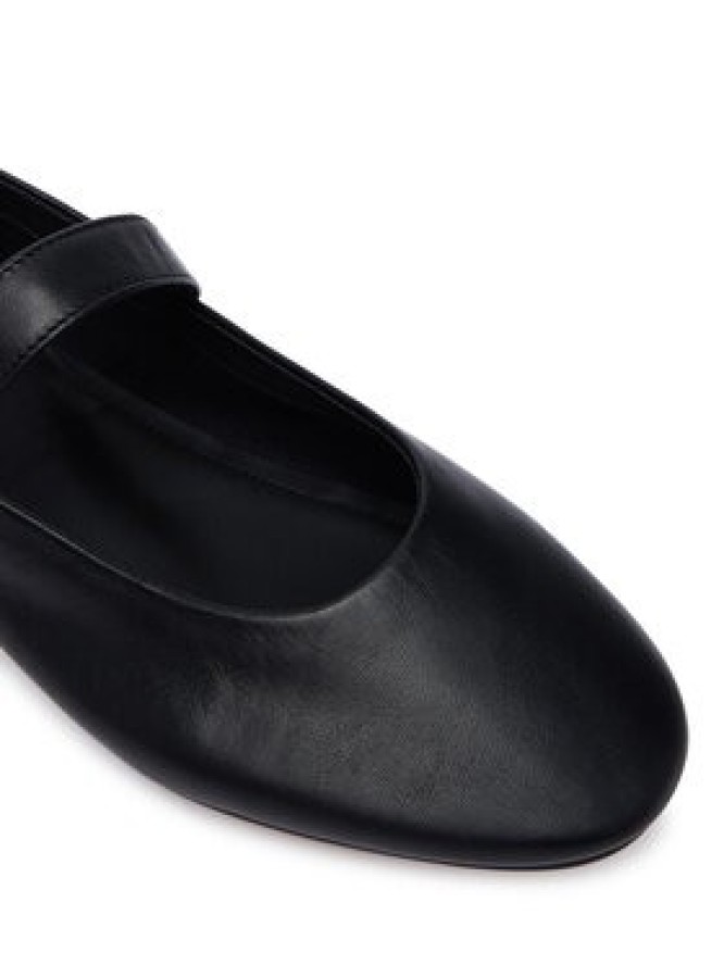 Tommy Hilfiger Baleriny Buckle Leather Ballerina FW0FW09684 Czarny