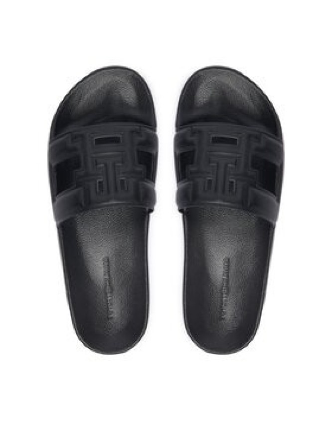 Tommy Hilfiger Klapki Monogram Pool Slide FW0FW09424 Czarny