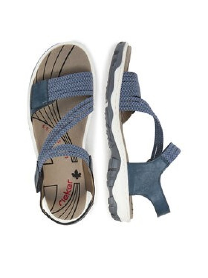 Rieker Sandały 68871-14 Niebieski