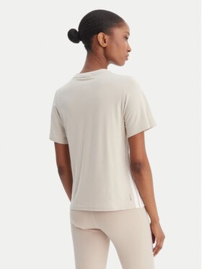 adidas Koszulka techniczna Train Essentials 3-Stripes Workout JD6530 Beżowy Regular Fit