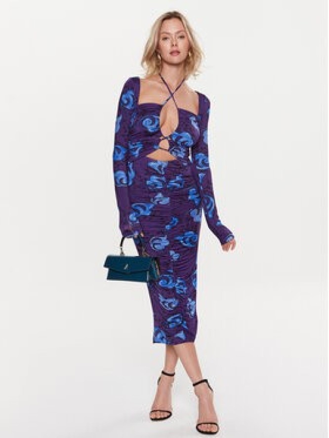 Versace Jeans Couture Sukienka codzienna 74HAO922 Fioletowy Regular Fit