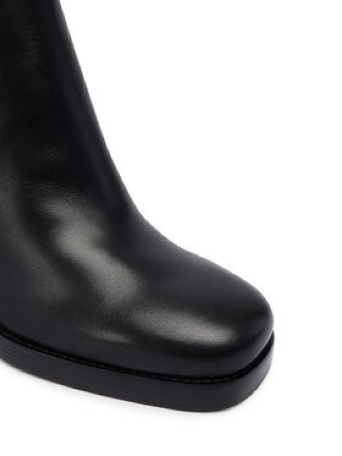 Tommy Hilfiger Botki Square Toe Chelsea High Block Hl FW0FW08844 Czarny