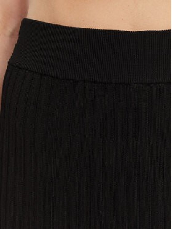 DKNY Spódnica plisowana P4JRAT77 Czarny Regular Fit