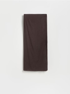 Sarong z dodatkiem lnu - ciemnobrązowy