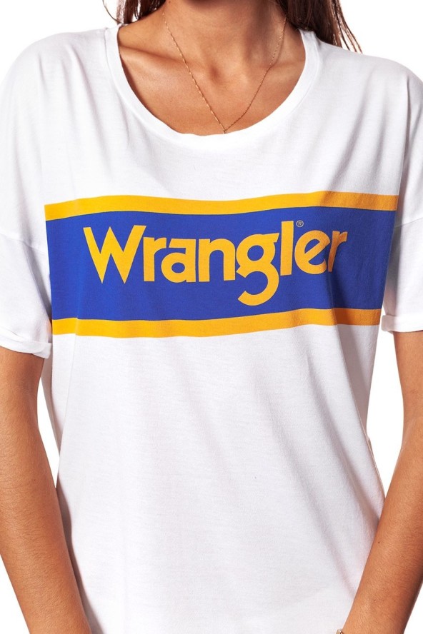 DAMSKA SUKIENKA WRANGLER B&Y TEE DRESS WHITE W902LF612 112132415