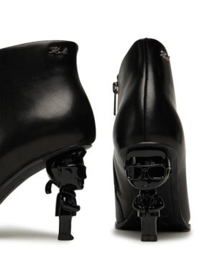KARL LAGERFELD Botki Nft Heel Zip KL39135 Czarny