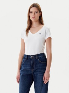 Mustang T-Shirt Beverly 1016517 Biały Slim Fit