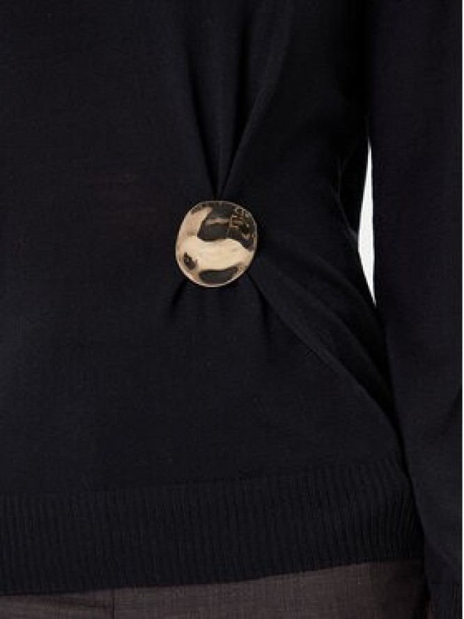 Simona Corsellini Sweter A25CPMGE0301 Czarny Regular Fit