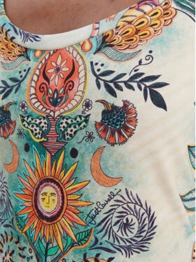 Just Cavalli T-Shirt 80PAHE02 CJ112 Kolorowy Slim Fit