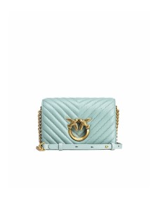 Pinko Skórzana torebka w kolorze miętowym - 19 x 13 x 7 cm rozmiar: onesize