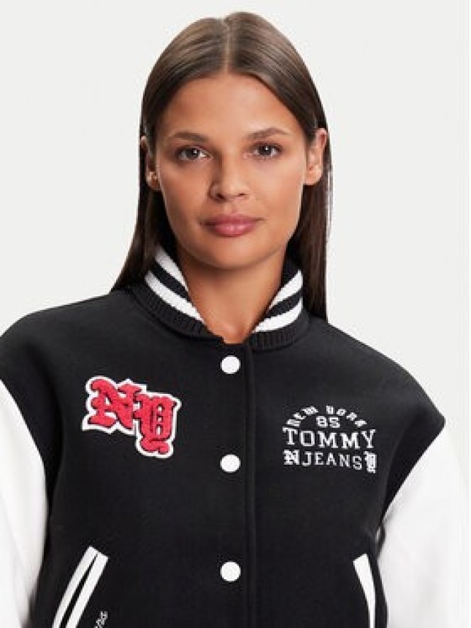 Tommy Jeans Kurtka bomber Varsity DW0DW21628 Czarny Regular Fit